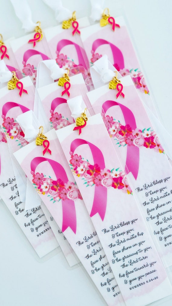 Breast Cancer Pink Ribbon Large Laminated Bookmark | Etsy