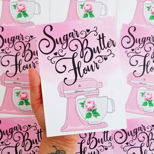 sugar butter flour - 5x7 art print