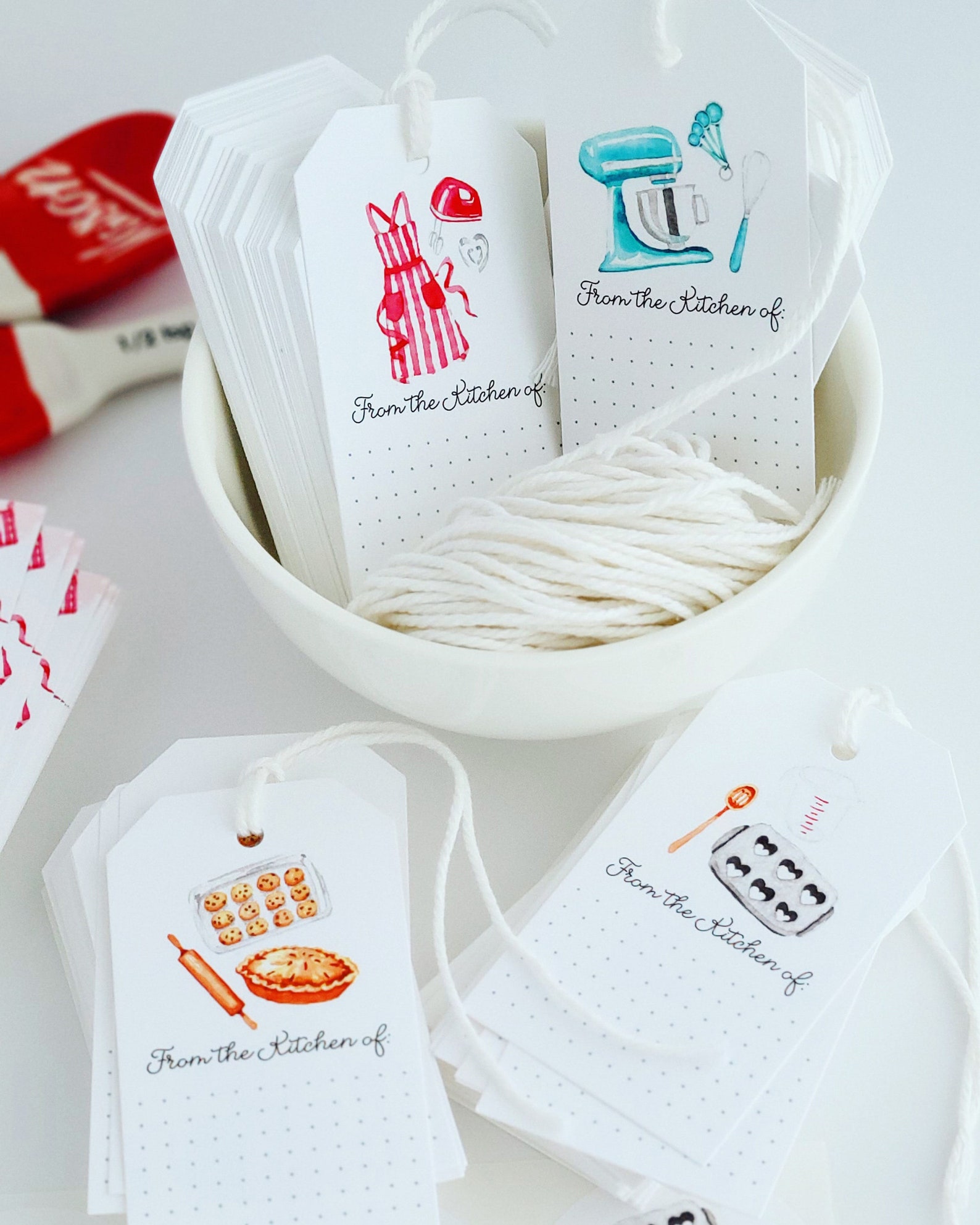 Simple baking gift tags set of 12 | Etsy