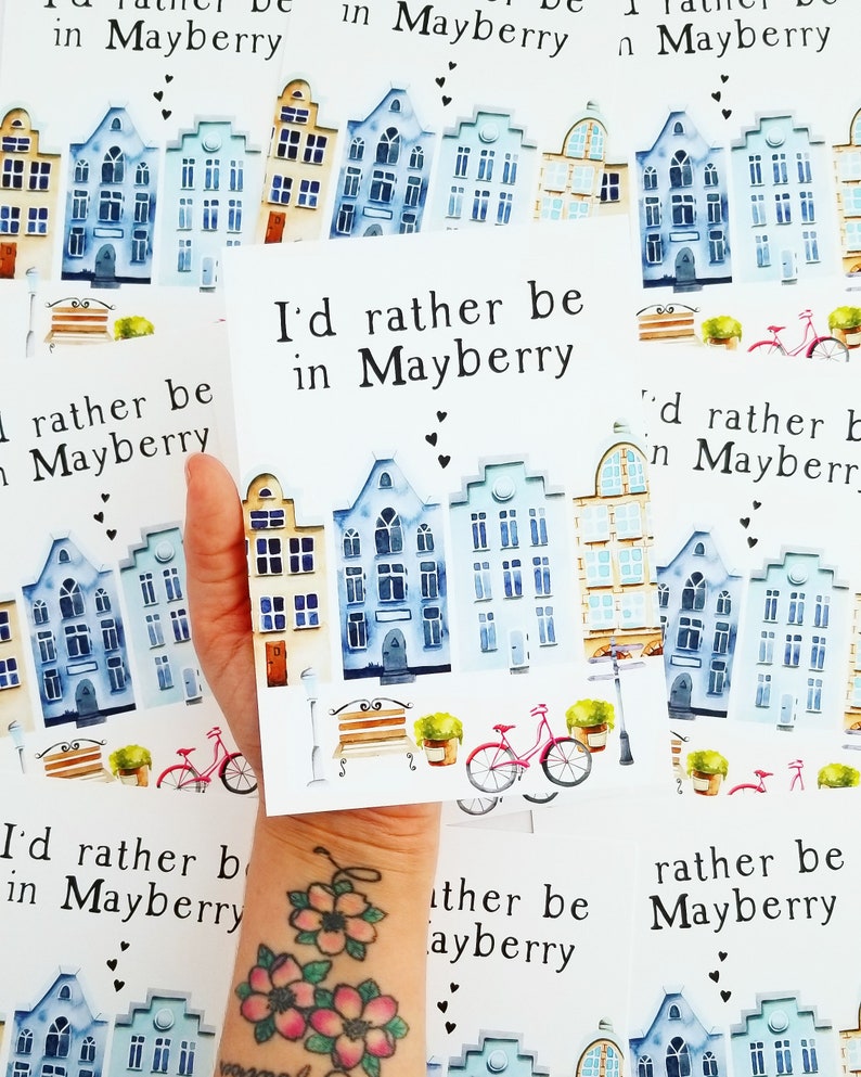 I'd rather be in Mayberry 5x7 print andy griffith print image 0
