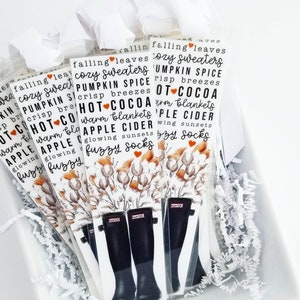 cozy fall large - fall favorite things - large laminated bookmark