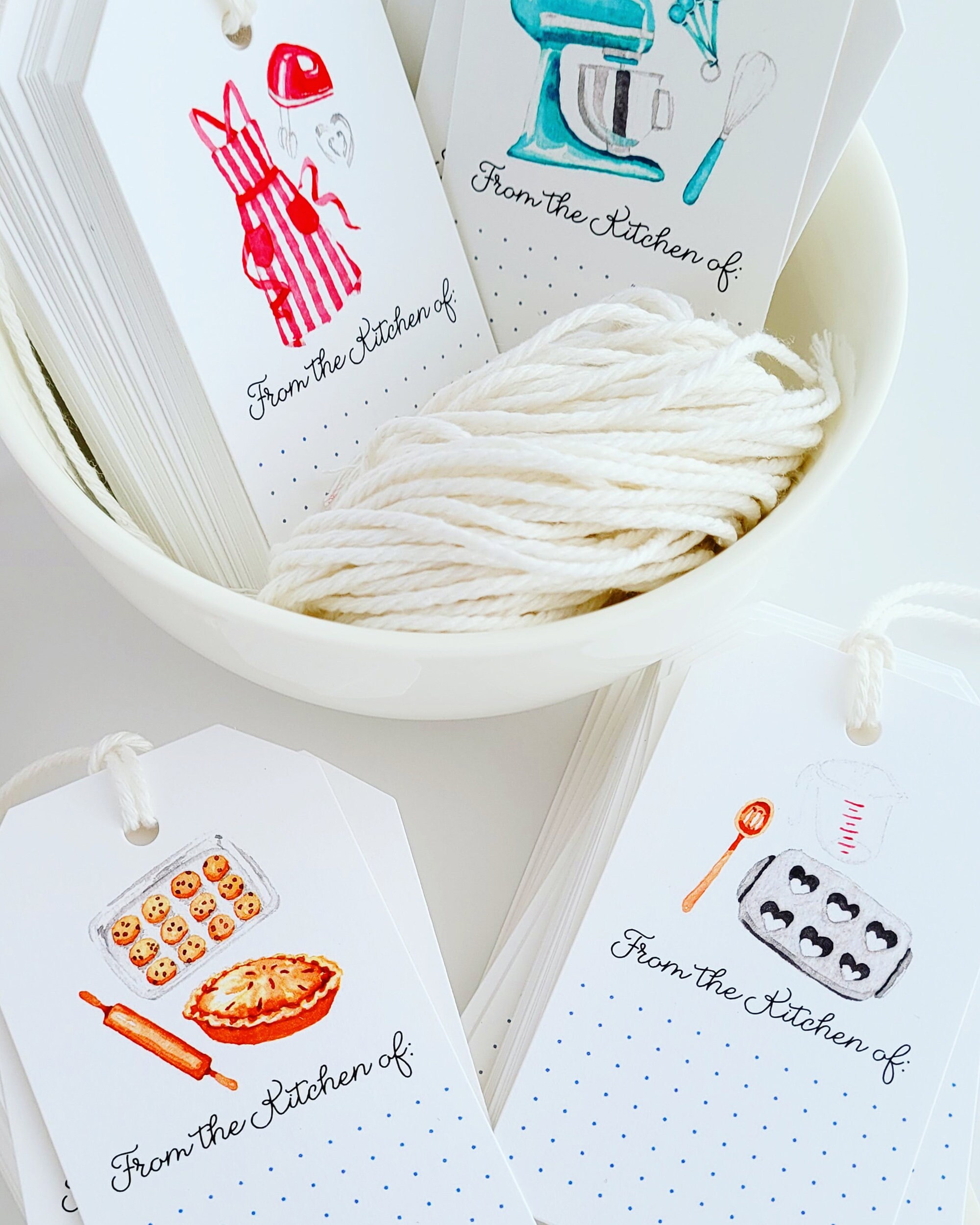 Simple baking gift tags set of 12 Etsy