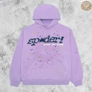 Sp5der Hoodie Purple - Etsy