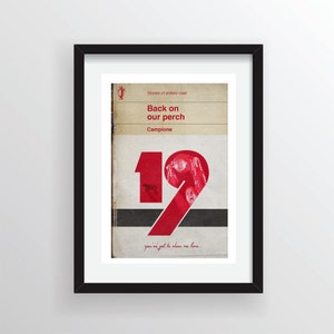 Liverpool FC Poster - LFC print - Football art - Liverpool poster - Campione - YNWA - fathers day gift - birthday gift
