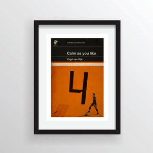 Liverpool FC Poster - Virgil van Dijk - LFC print - Football art - Liverpool poster - YNWA - fathers day gift - birthday gift