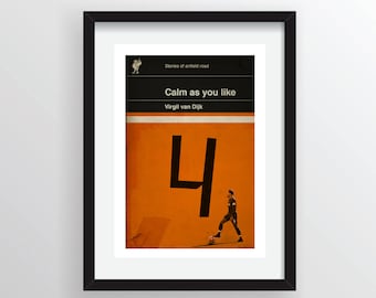 Liverpool FC Poster - Virgil van Dijk - LFC print - Football art - Liverpool poster - YNWA - fathers day gift - birthday gift