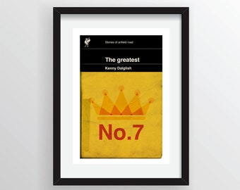 Liverpool FC-affisch - LFC-tryck - Fotbollskonst - Liverpool-affisch - Kenny Dalglish - YNWA - fars dag-present - födelsedagspresent