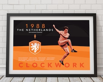 Holland - Fotbollstavlor - Marco Van Basten - Ruud Gullit - Fotboll - Nederländerna - Fotbollsaffisch - fars dag-present