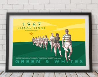 Lissabon Lions - 1967 - Europacupen - fotbollsaffisch - Celtic
