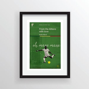 Liverpool FC Poster - LFC print - Football art - Liverpool poster - Sadio Mane - YNWA - fathers day gift - birthday gift