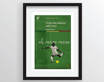 Mixed Media Poster - LFC Fussball - Fussball Spiel - Red DirtGlow High - Red Red High - Sadio Mane - YNWA - Vatertagsgeschenk - Geburtstagsgeschenk