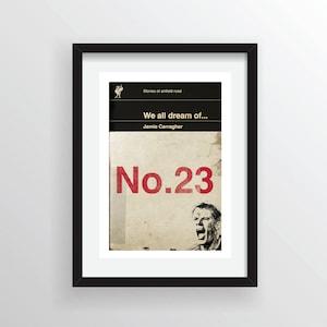 Liverpool FC Poster - LFC print - Football art - Liverpool poster - Jamie Carragher - YNWA - Christmas present - Birthday gift