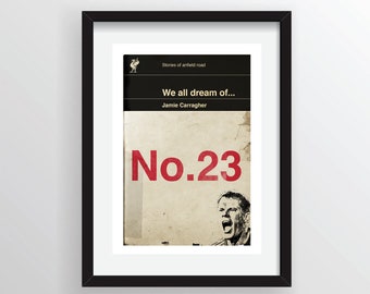 Liverpool FC-affisch - LFC-tryck - Fotbollskonst - Liverpool-affisch - Jamie Carragher - YNWA - Julklapp - Födelsedagspresent