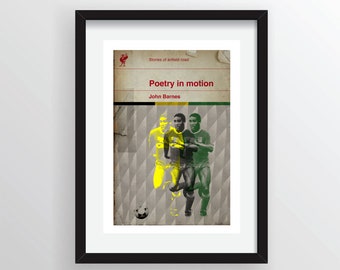 Liverpool FC-affisch - LFC-tryck - Fotbollskonst - Liverpool-affisch - John Barnes - YNWA - fars dag-present - födelsedagspresent