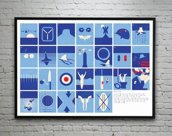 ★日本未入荷★ 映画ファン必見【BFI】70's Film alphabet tote Movie Poster - Alphabet Poster - A-Z Film Poster - Film Quiz
