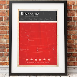 Liverpool FC Poster - LFC print - Football art - Liverpool poster - YNWA - fathers day gift - European Cup