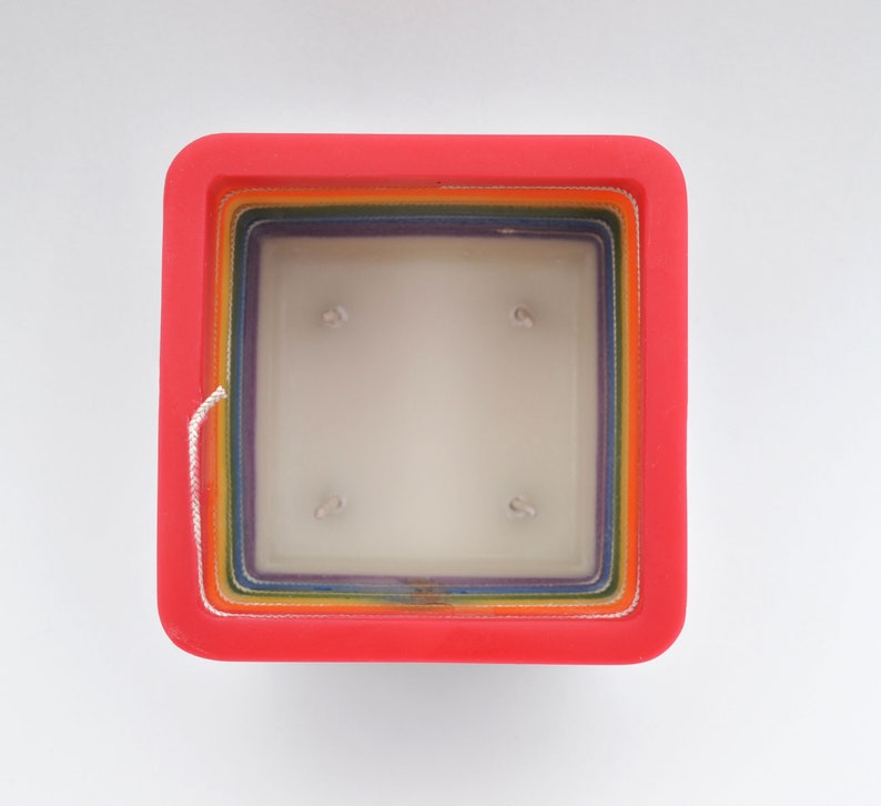 Rainbow Candle by Spiral Melt Candles Etsy