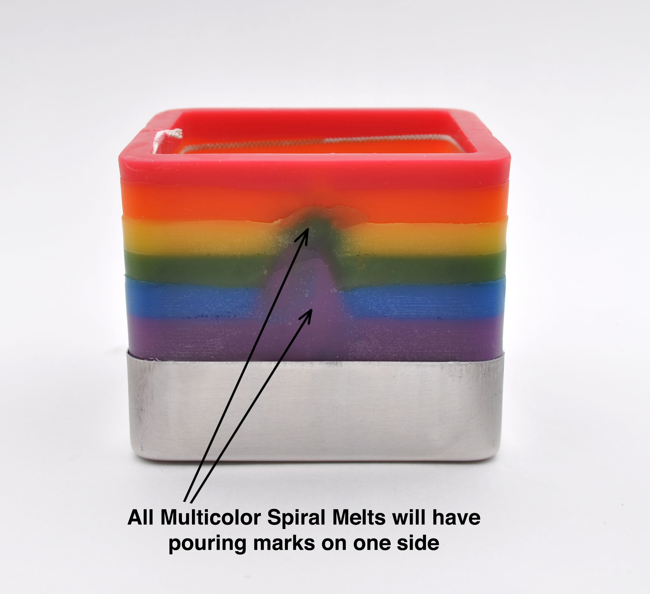 Rainbow Candle by Spiral Melt Candles Etsy