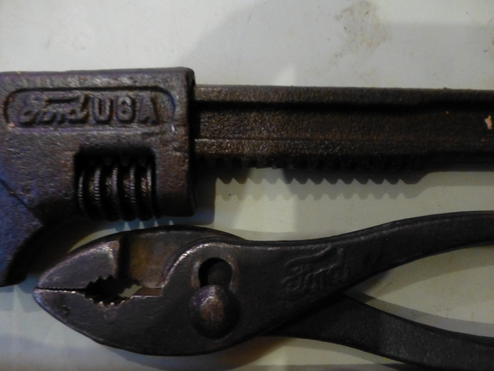 Vintage Ford Adjustable Wrench and Ford Pliers Antique Tools Etsy