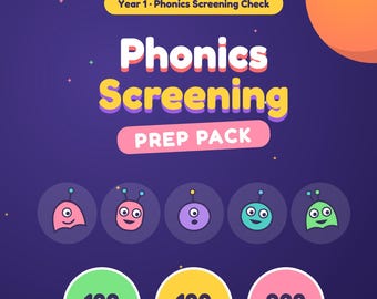 Year 1 Phonics Screening Prep Pack | 200 Alien & Real Words (Digital Download)