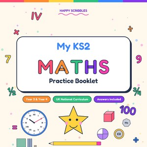 Cuaderno de ejercicios de matemáticas para KS2 – Práctica para 3.º y 4.º de primaria (Plan de estudios del Reino Unido) (Descarga digital)