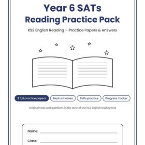 Übungspaket für Leseverständnisprüfungen der 6. Klasse (SATs) | Englisch-Prüfungsaufgaben der 6. Klasse mit Bewertungsschemata (Digitaler Download)
