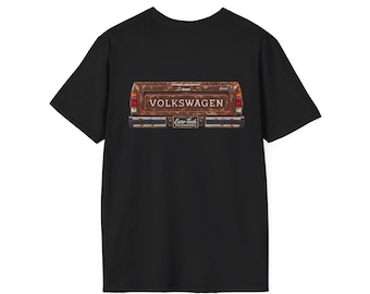 Red Volkswagen Tailgate T-Shirt | Vintage VW Truck Back Print