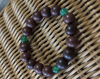 Clove Cinnamon Incense Bead Bracelet, Brown Herbal Beads, Fire Element