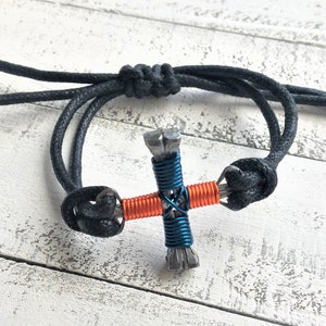 Customized Adjustable Cross Bracelet Gift Idea for Men image 3