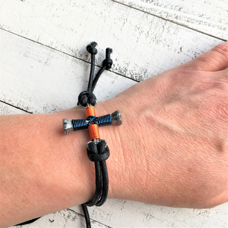 Customized Adjustable Cross Bracelet Gift Idea for Men image 5