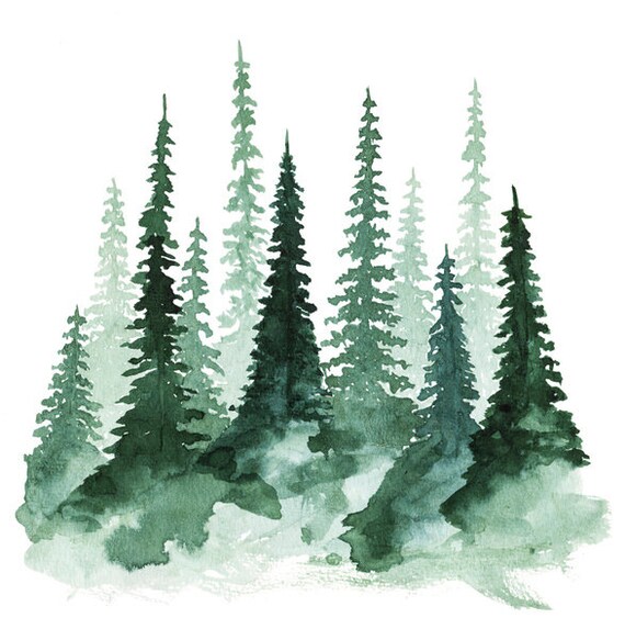 Woodland Trees No. 1 | Etsy