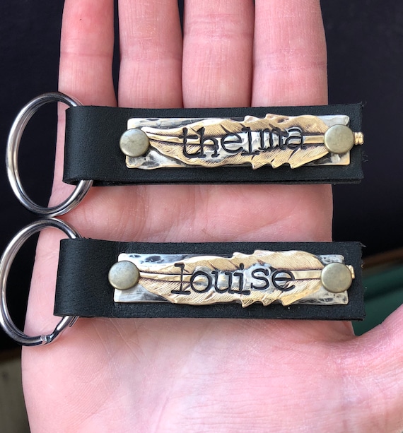 THELMA LOUISE Feather Thelma & Louise Keychain Gift 