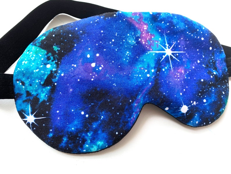 Schlafmaske Schlafbrille GALAXY Sternenhimmel Bild 3