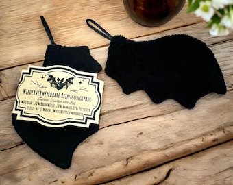 Waschbare Reinigungspads Fledermaus nachhaltige Abschminkpads  2er-Set Fledermausflügel