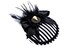 Headpiece Fascinator gothic Stripe Bird Skull 