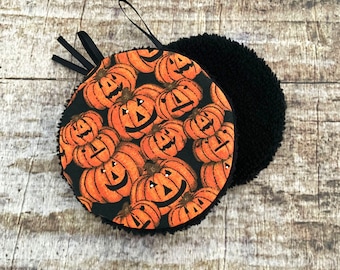 Washable cleaning pads Halloween pumpkin make-up removal pads