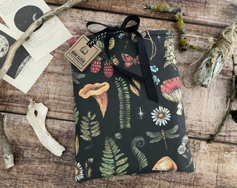 Book Cover Cottagecore Mushrooms Book Bag Forest Witch