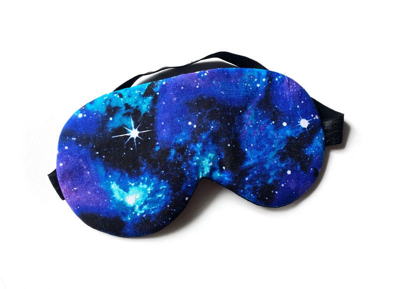 Schlafmaske Schlafbrille GALAXY Sternenhimmel Bild 1