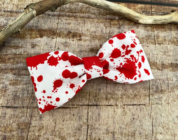 Haarschleife Blutspritzer Haarspange psychobilly
