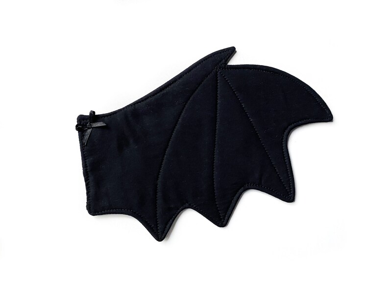 Mug Rug Coaster Bat Gothic Black Bat wing image 4