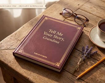Grandma Memory Journal, 250 Questions, Guided Life Story Book (Digital Download)