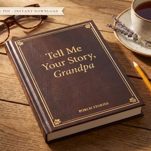 Tell Me Your Story, Grandpa printable guided memory journal