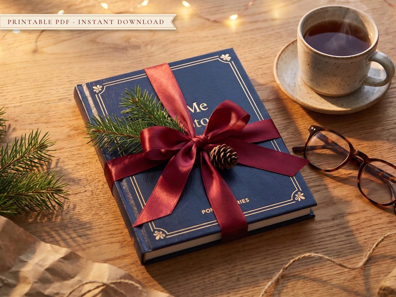 Tell Me Your Story, Dad memory journal wrapped as a Christmas gift