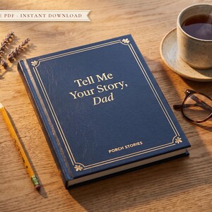 Tell Me Your Story, Dad printable guided memory journal