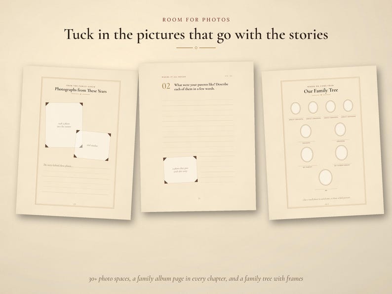 Tell Me Your Story Grandma Memory Journal, Printable Grandmother Life Story Book, 250+ Questions, Guided Journal Gift for Grandma image 5