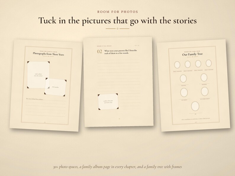 Grandpa Memory Journal, Printable Life Story Book, 250 Questions (Digital Download) image 6