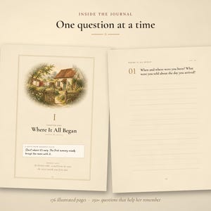 Tell Me Your Story Grandma Memory Journal, Printable Grandmother Life Story Book, 250+ Questions, Guided Journal Gift for Grandma image 3