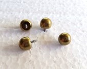 Vintage Brass Ball Screw In Jewelry Box Feet Box Hardware Doll House Jewelry Craft Box Tea Caddy Clock Feet Set of 4 Pieces 3 8 quot Diameter