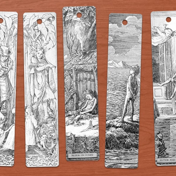 Peter and Wendy or Peter Pan DIGITAL Printable Bookmarks Set of 10.