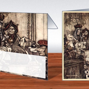 Arthur Rackham Alice in Wonderland Printable Greeting Card and Matching ...